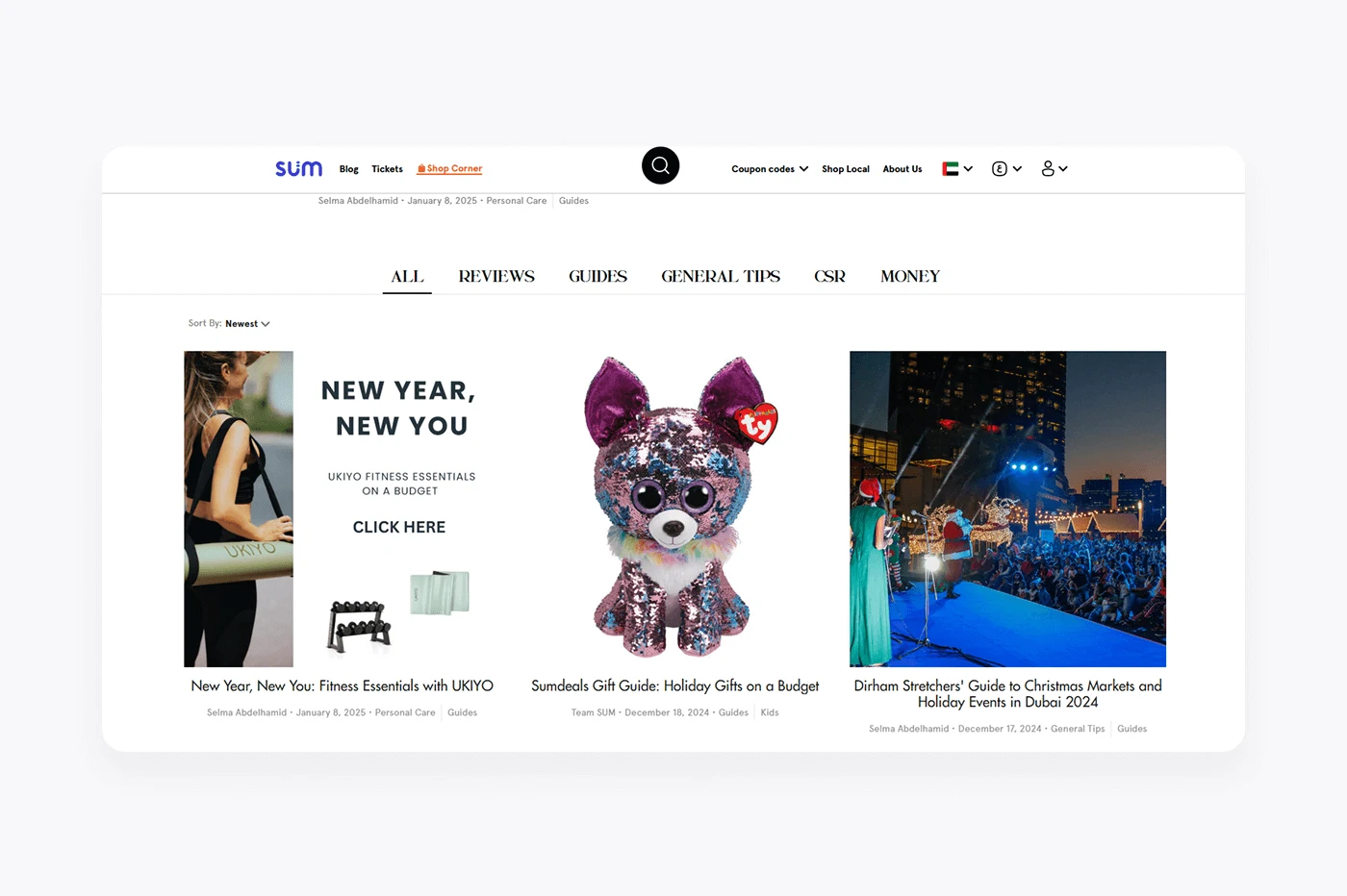 Sponsored articles in blogs
