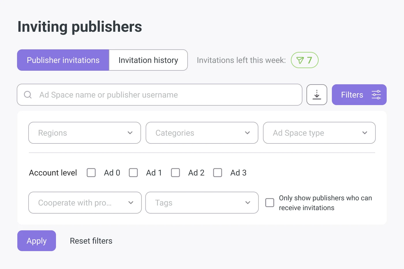 Ferramentas de Recrutamento de Publishers