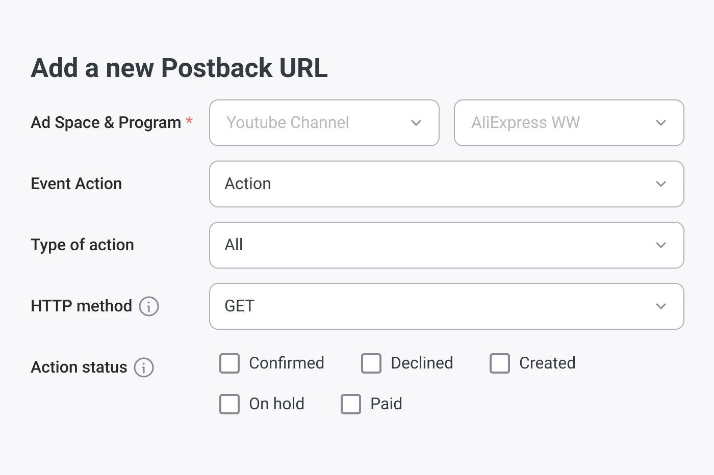 Postback URL