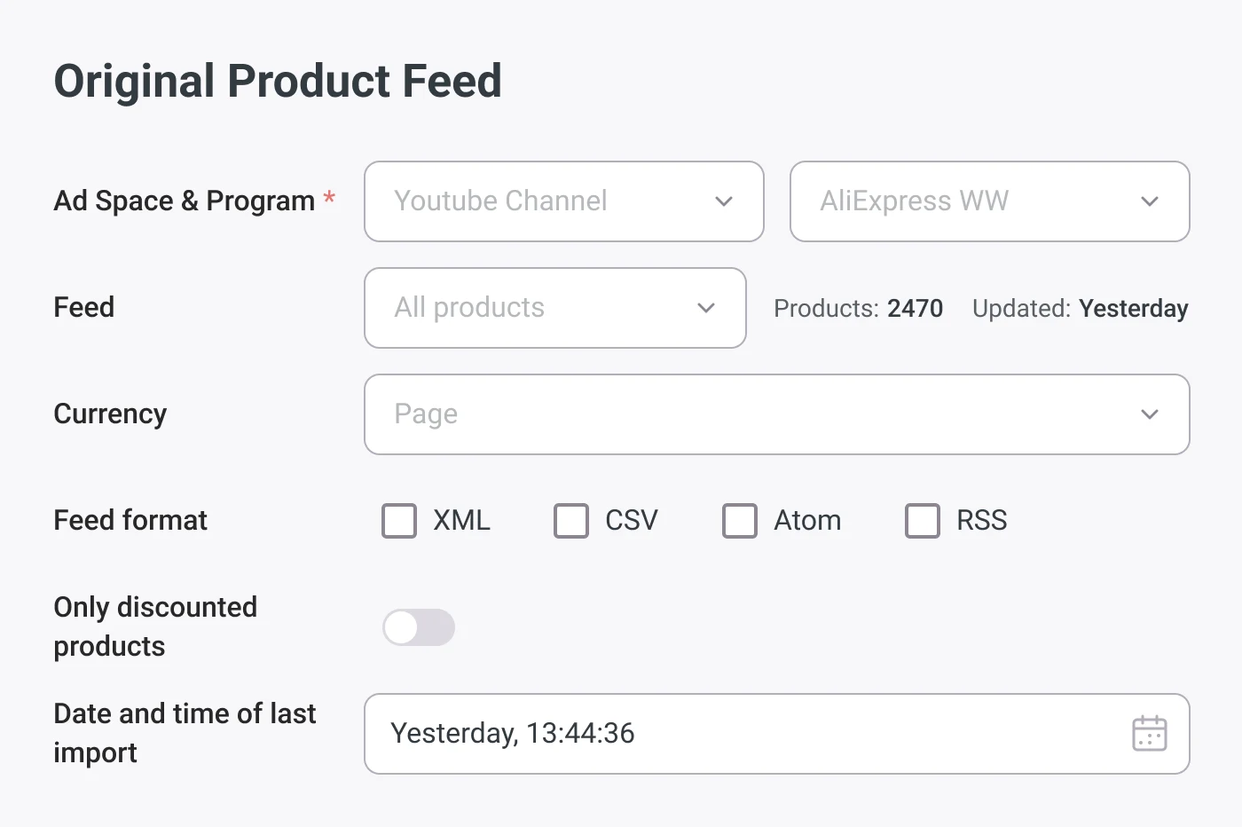 XML Feed