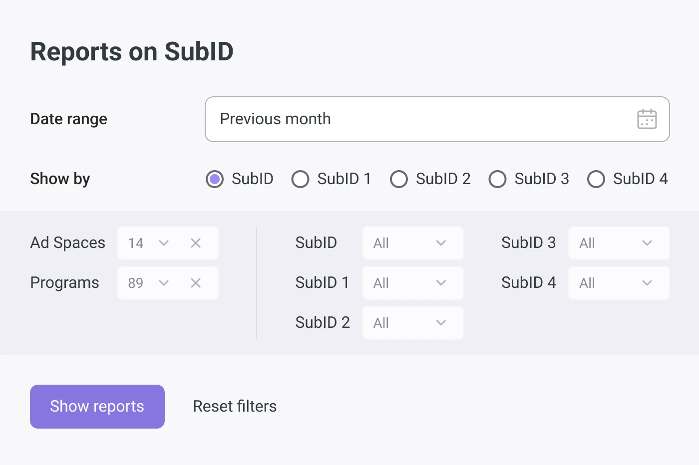 5 SubID Parameters